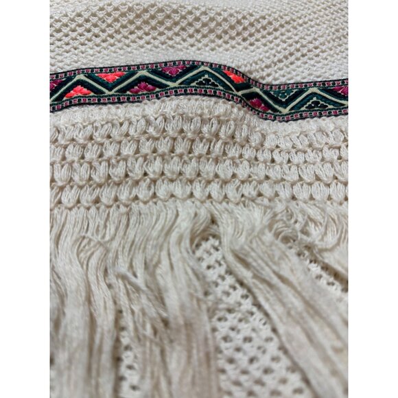 H&M Women’s Ivory S Cardigan Boho Chic Festival Boho Chic Cottage core Fringe - Picture 11 of 16